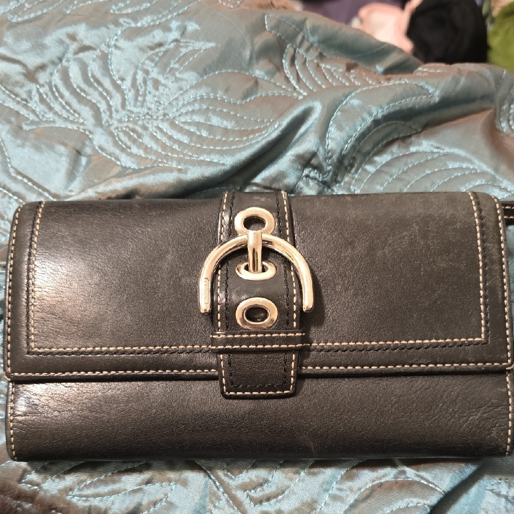 Coach Classic Black Leather Wallet